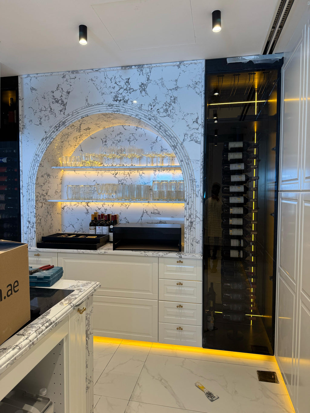 Dress ,shoes luggage, Wall sockets, Bear bur Showcase  Design