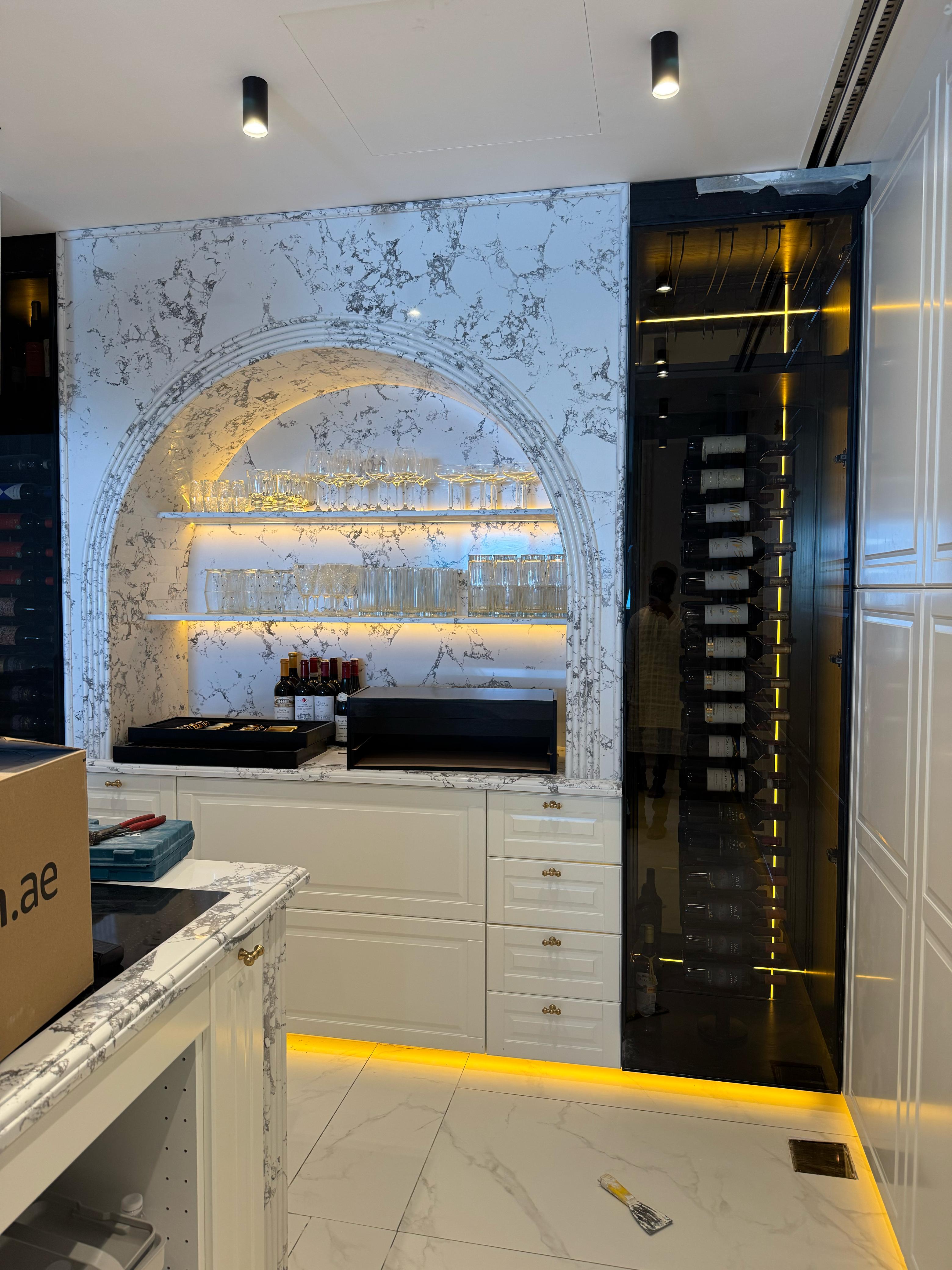 Dress ,shoes luggage, Wall sockets, Bear bur Showcase  Design