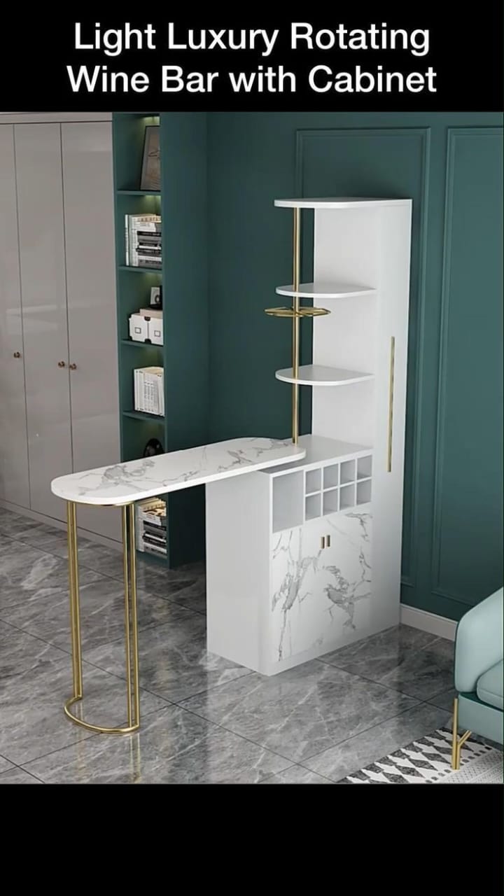 Modern Fold-Out Bar Cabinet