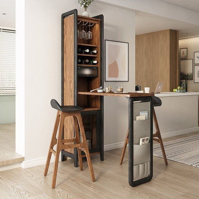 Modern Fold-Out Bar Cabinet