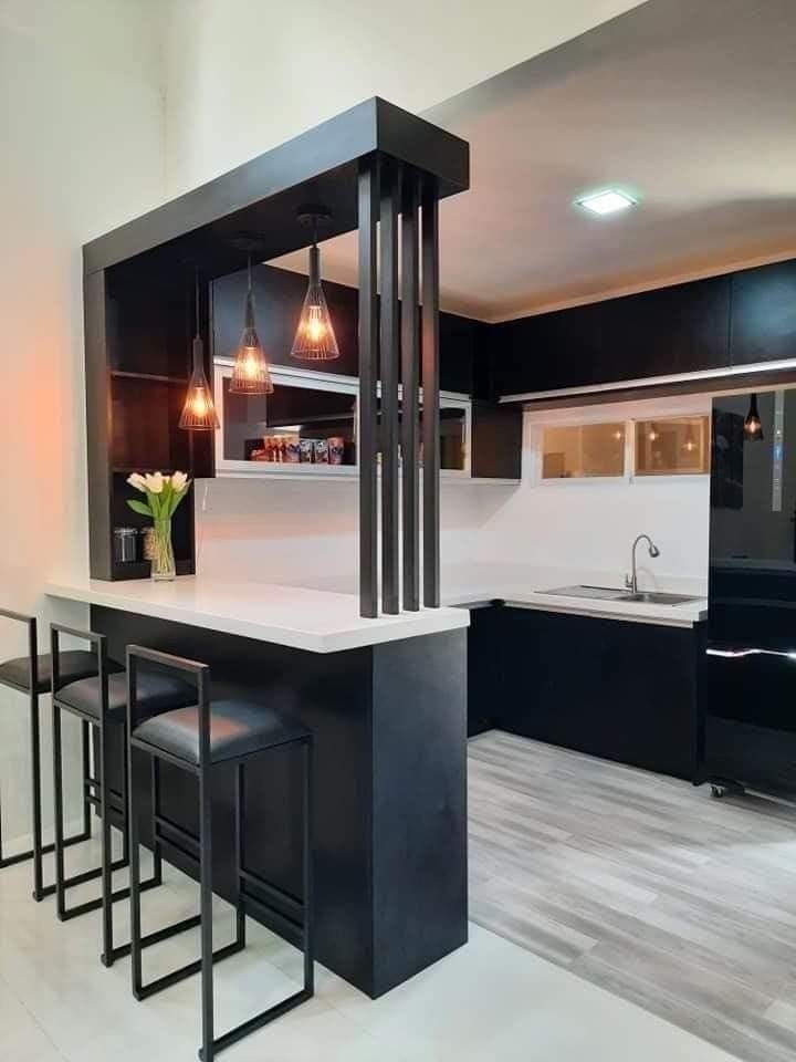 Modern Fold-Out Bar Cabinet