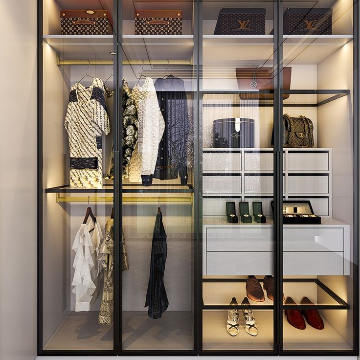 Wardrobe Aluminum Glass Door Designs